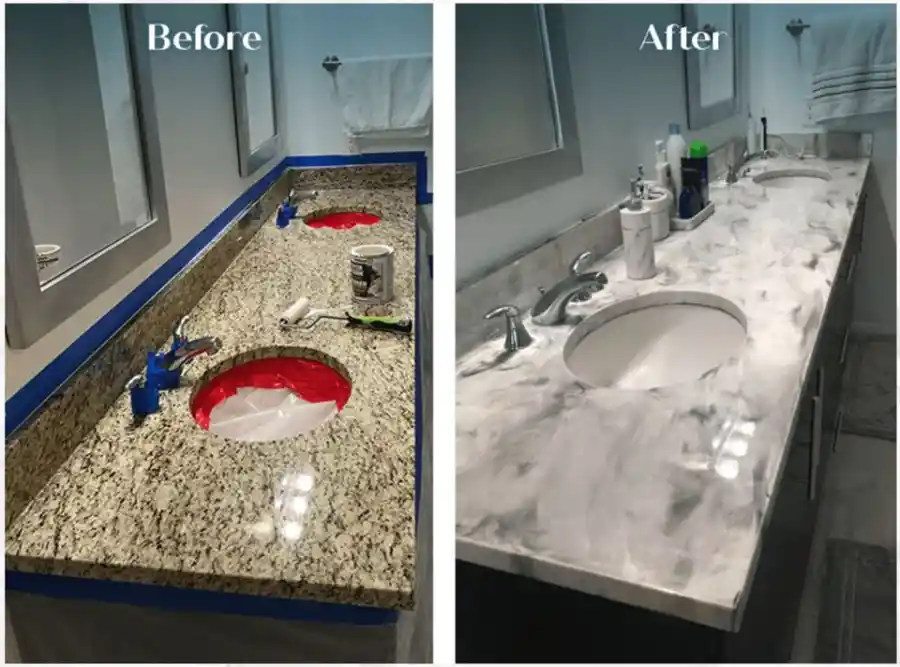 Countertop fabrication Conroe TX service before and after