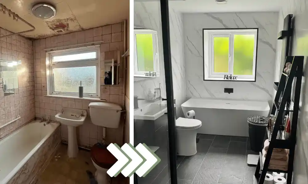 affordable bath wall panel installation in conroe, TX before and after