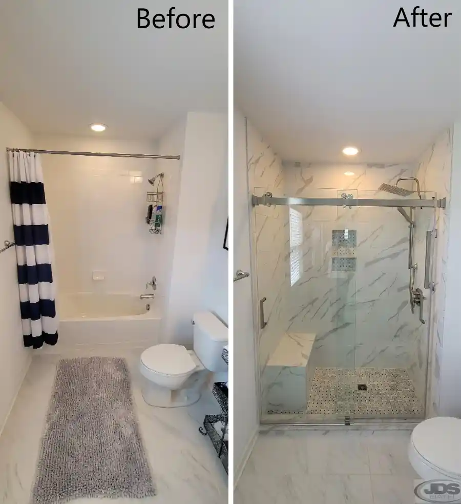bathtub replacement Conroe, TX before& after
