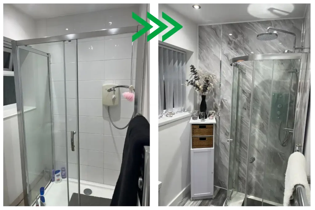 affordable bathtub wall installation service in Conroe, TX before after