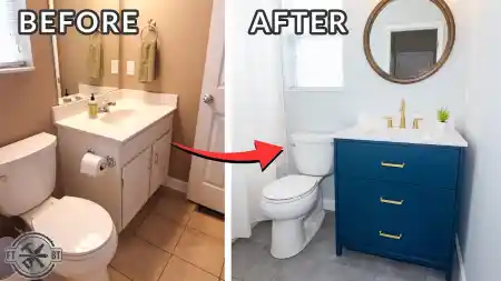 small bathroom storage solutions before after conroe