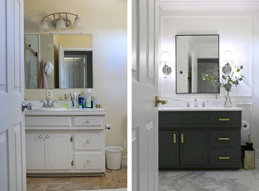 vanity with drawers service in Magnolia before & after