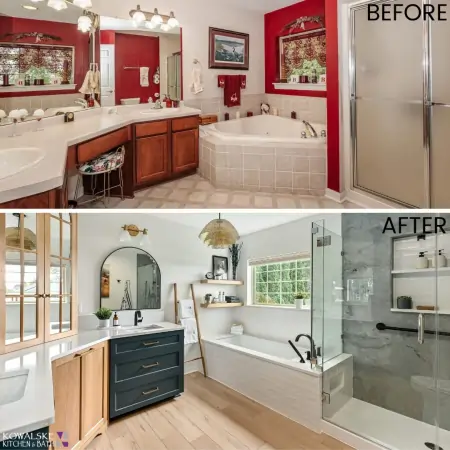 bathroom remodeling before & after in Shenandoah-TX