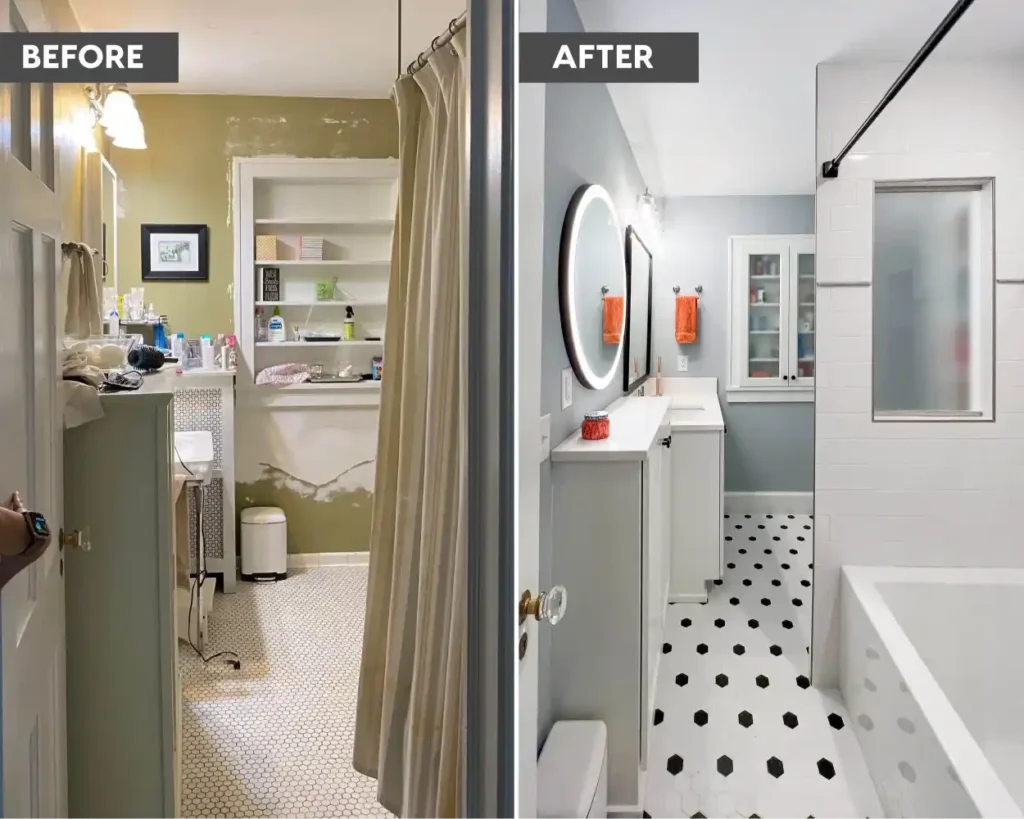 low budget small bathroom remodel in Magnolia, TX