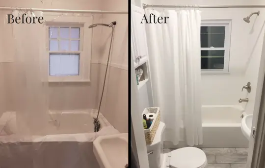 before & after expert bathroom remodeling in The Woodlands, TX