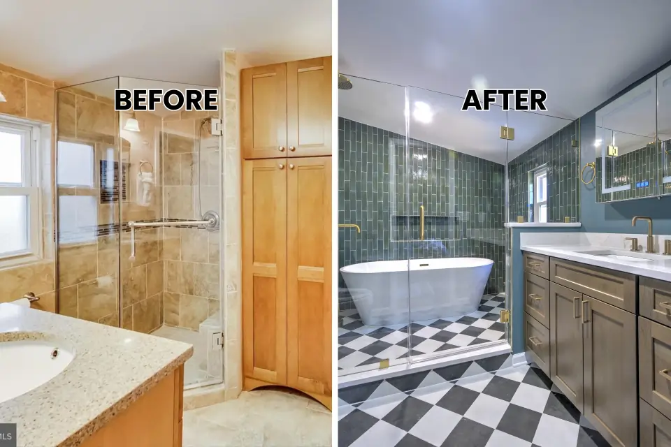 before & after expert bathroom remodeling in Montgomery , TX