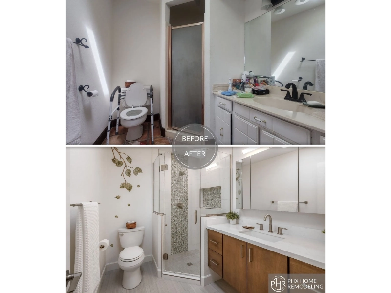 before and after lake conroe bathroom remodeling