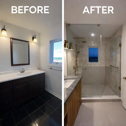 before and after lake conroe bathroom remodeling