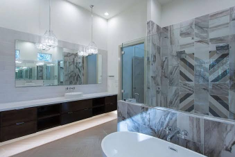 modern bathroom in conroe, tx